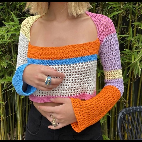 Colorful crochet top - Picture 2 of 3